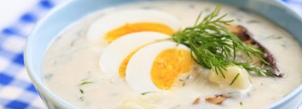 Sour cream soup